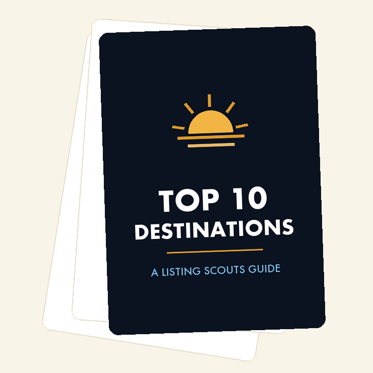 The Top 10 Destinations guide, fanned open